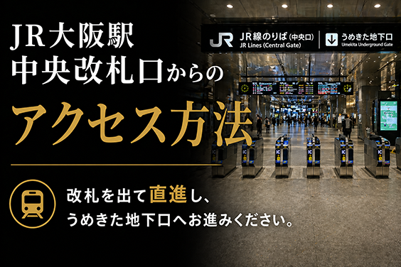 JR大阪駅中央口から